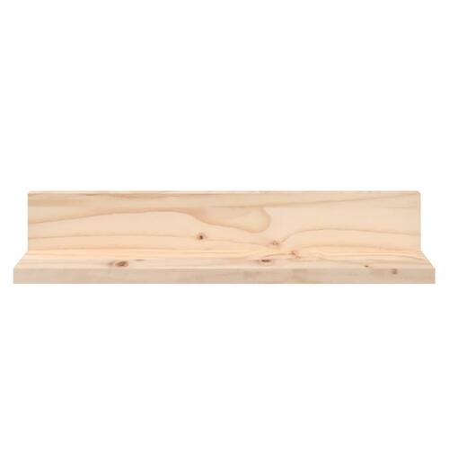 Væghylder 2 stk. 50x11x9 cm massivt fyrretræ