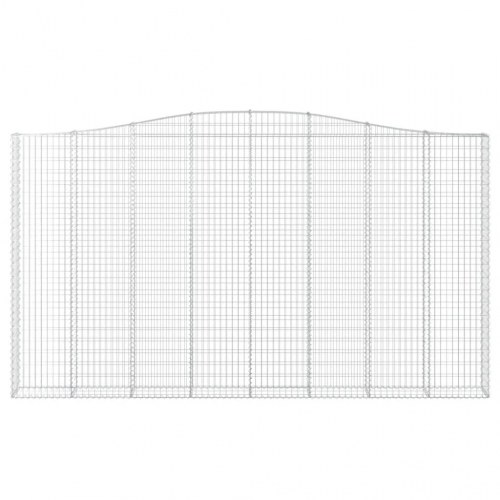 Buede gabionkurve 2 stk. 400x30x220/240 cm galvaniseret jern