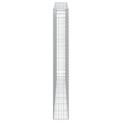 Buede gabionkurve 2 stk. 400x30x220/240 cm galvaniseret jern