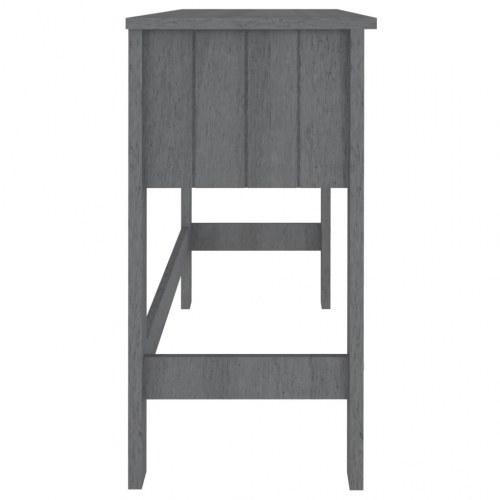 Skrivebord HAMAR - massivt fyrretræ, 110 × 40 × 75 cm, mørkegrå