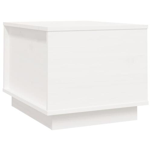 Sofabord 40x50x35 cm massivt fyrretræ hvid