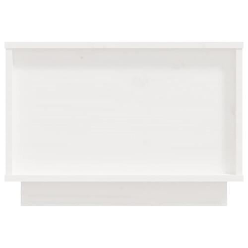 Sofabord 40x50x35 cm massivt fyrretræ hvid