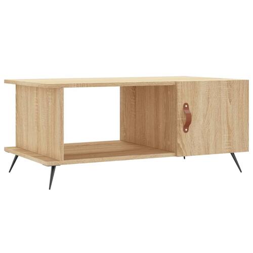 Sofabord 90x50x40 cm konstrueret træ sonoma-eg