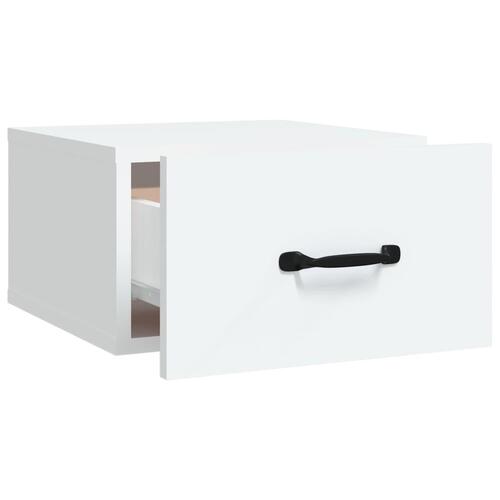 Væghængt sengebord 35x35x20 cm hvid