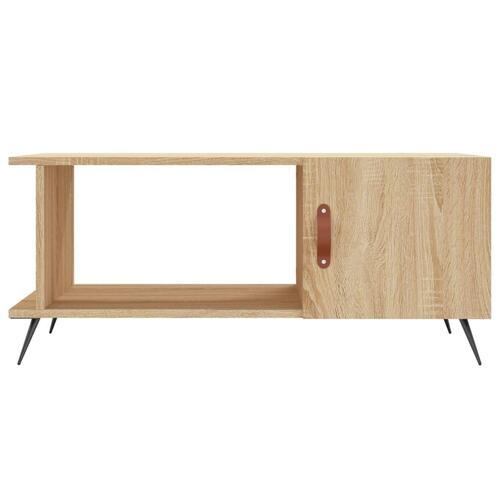 Sofabord 90x50x40 cm konstrueret træ sonoma-eg