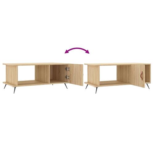 Sofabord 90x50x40 cm konstrueret træ sonoma-eg