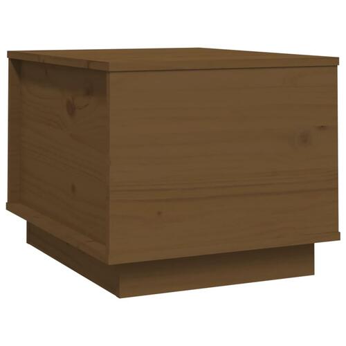 Sofabord 40x50x35 cm massivt fyrretræ gyldenbrun