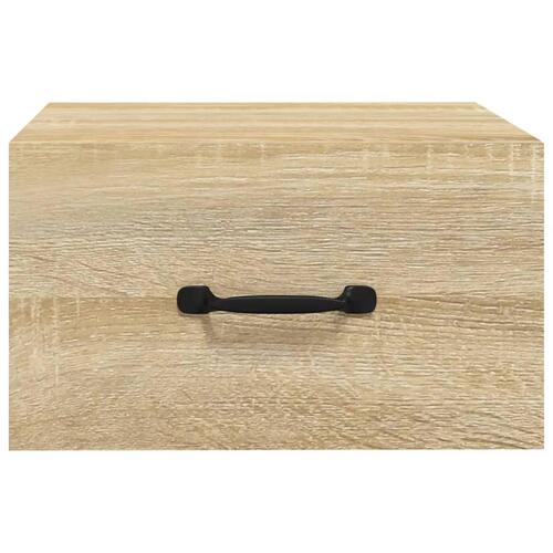 Væghængt sengebord 35x35x20 cm sonoma-eg