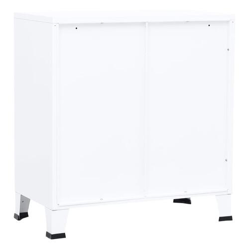 Industrielt opbevaringsskab 75x40x80 cm stål hvid
