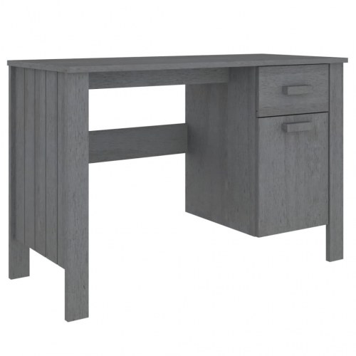 Skrivebord HAMAR 113x50x75 cm massivt fyrretræ mørkegrå