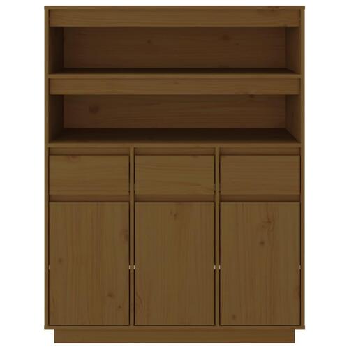Højskab 89x40x116,5 cm massivt fyrretræ gyldenbrun