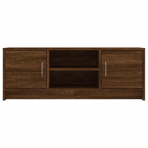 Tv-bord 102x30x37,5 cm konstrueret træ brun egetræsfarve