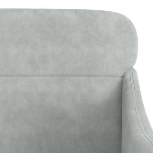 Lænestol 63x76x80 cm velour lysegrå