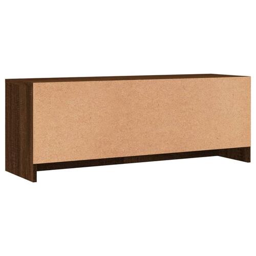 Tv-bord 102x30x37,5 cm konstrueret træ brun egetræsfarve