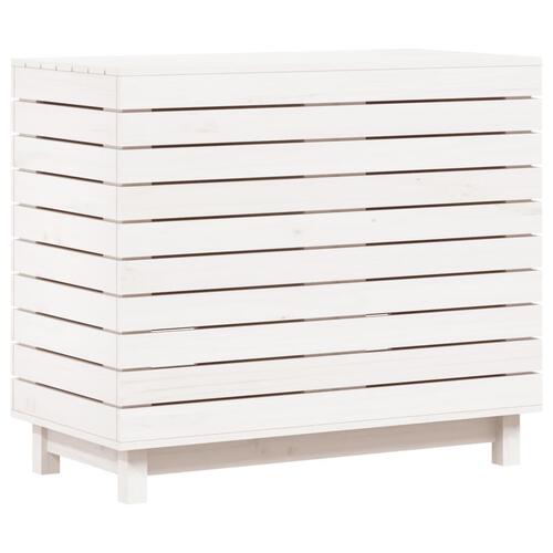 Vasketøjskurv 88,5x44x76 cm massivt fyrretræ hvid