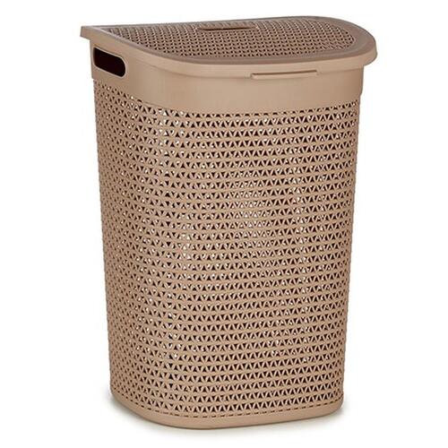 Vasketøjskurv Beige Plastik 60 L 43,5 x 57,5 x 34 cm (6 enheder)