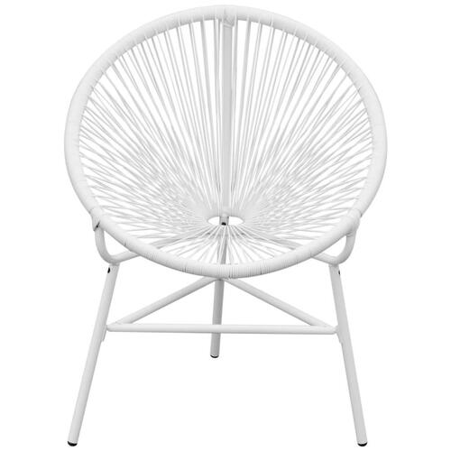 Havestol polyrattan hvid