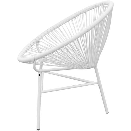 Havestol polyrattan hvid