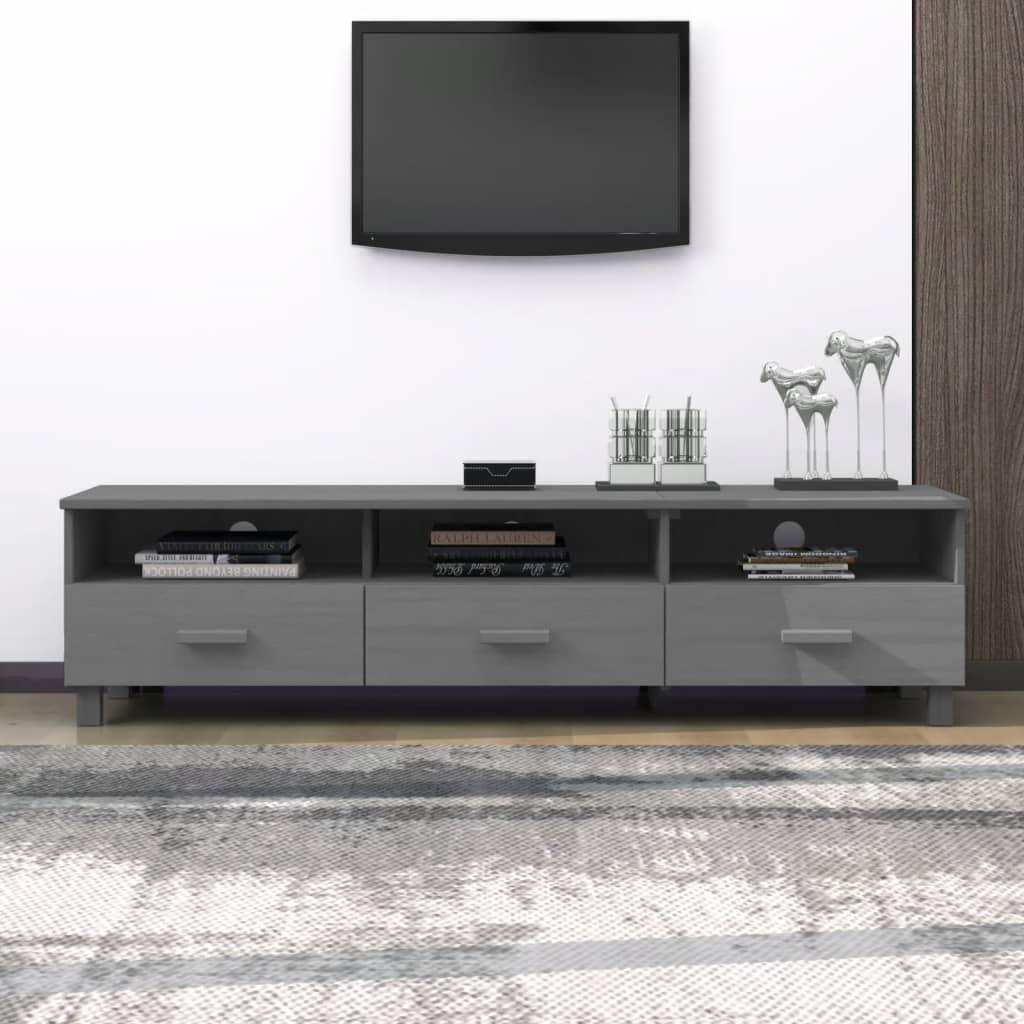Tv-skab HAMAR 158x40x40 cm massivt fyrretræ mørkegrå