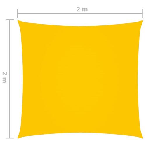 Solsejl 2x2 m firkantet oxfordstof gul