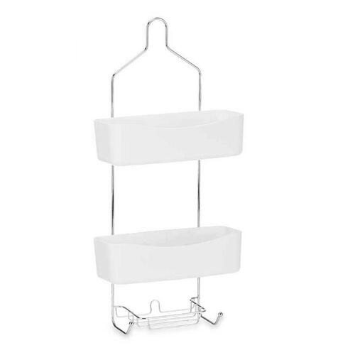 Bruseophæng 28 x 60 x 14 cm Metal Hvid Plastik (6 enheder)
