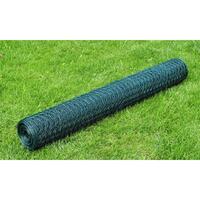 Hønsenet 25x0,5 m stål med PVC-belægning grøn