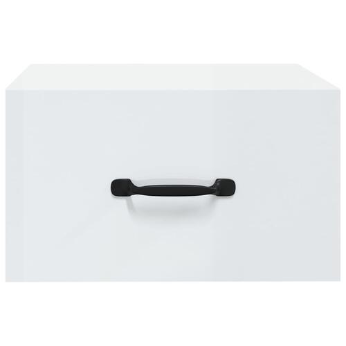 Væghængte sengeborde 2 stk. 35x35x20 cm hvid højglans