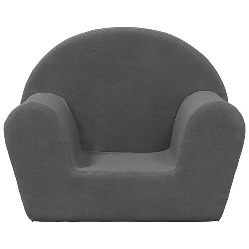 Sofa til børn blødt plys antracitgrå