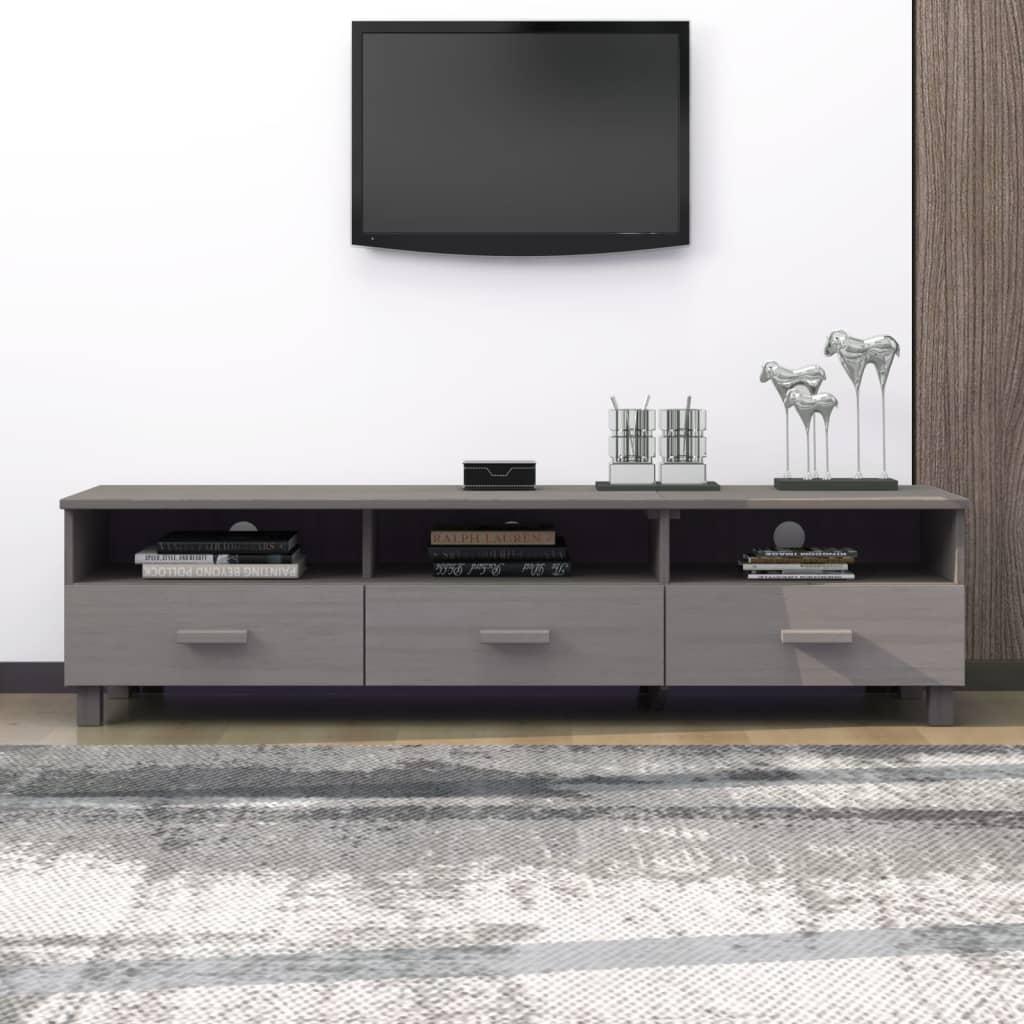 Tv-skab HAMAR 158x40x40 cm massivt fyrretræ lysegrå