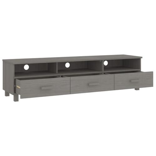 Tv-skab HAMAR 158x40x40 cm massivt fyrretræ lysegrå
