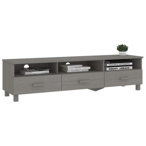 Tv-skab HAMAR 158x40x40 cm massivt fyrretræ lysegrå