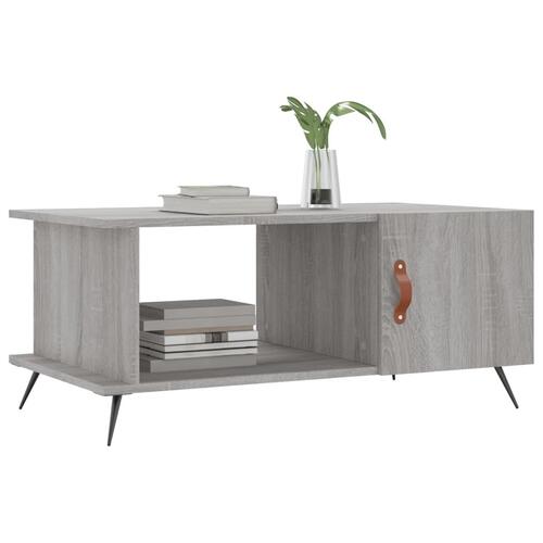 Sofabord 90x50x40 cm konstrueret træ grå sonoma-eg