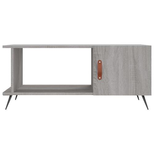 Sofabord 90x50x40 cm konstrueret træ grå sonoma-eg