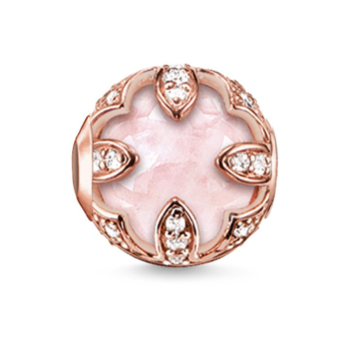 Charm perle Thomas Sabo - pink rosenkvarts 1,1 cm
