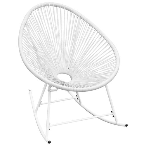 Udendørs gyngestol polyrattan hvid