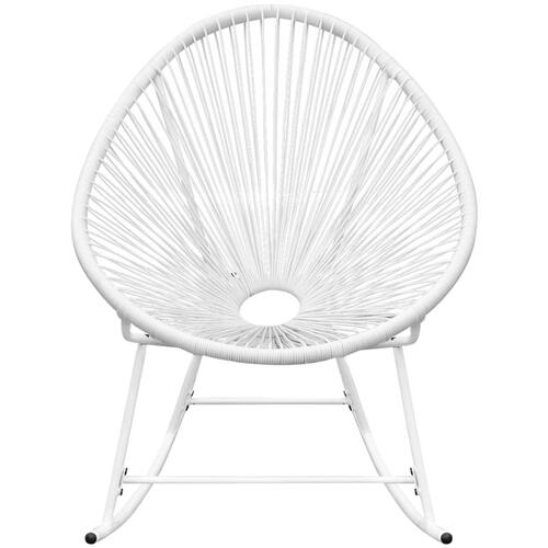 Udendørs gyngestol polyrattan hvid