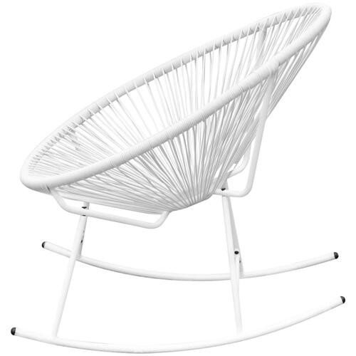 Udendørs gyngestol polyrattan hvid