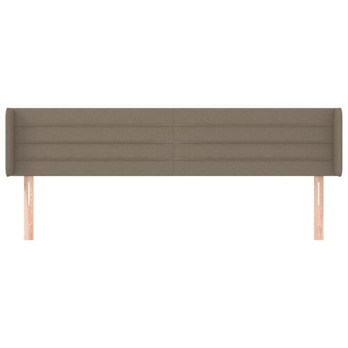 Sengegavl med kanter 183x16x78/88 cm stof gråbrun
