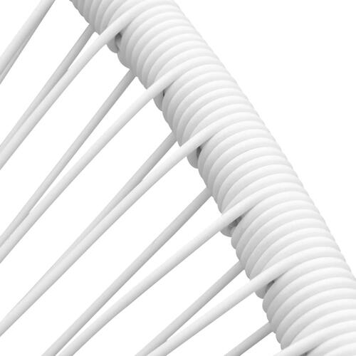 Udendørs gyngestol polyrattan hvid