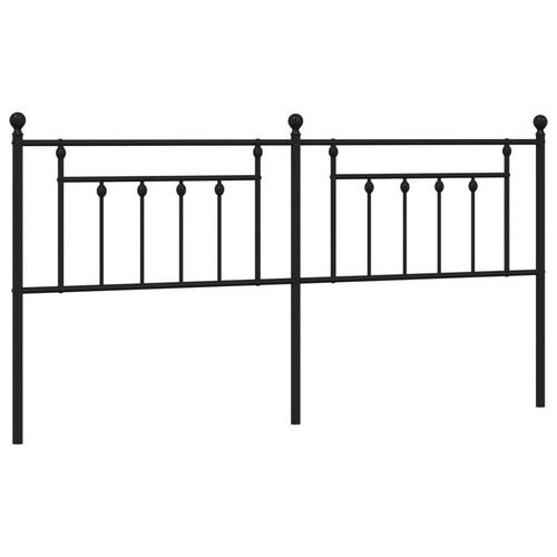 Sengegavl 193 cm metal sort