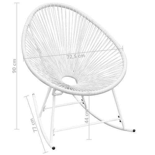 Udendørs gyngestol polyrattan hvid