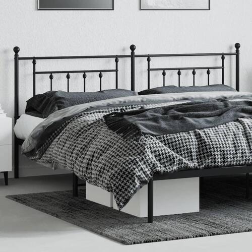 Sengegavl 193 cm metal sort