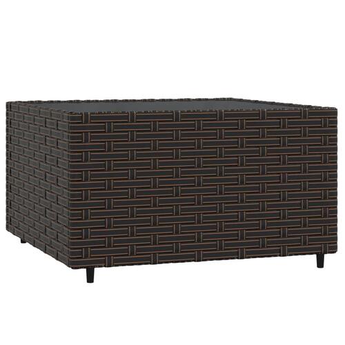 Loungesæt til haven 3 dele med hynder polyrattan brun