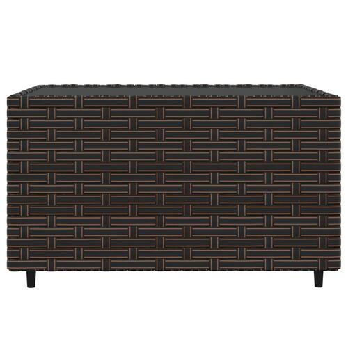 Loungesæt til haven 3 dele med hynder polyrattan brun