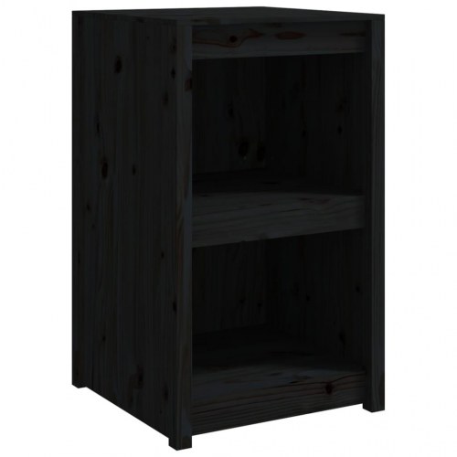 Udendørs køkkenskab 55x55x92 cm massivt fyrretræ sort