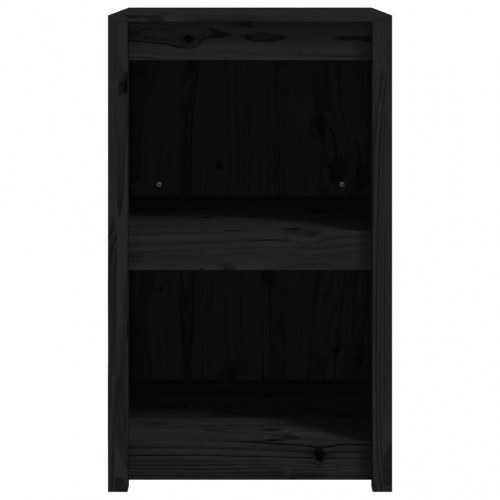 Udendørs køkkenskab 55x55x92 cm massivt fyrretræ sort