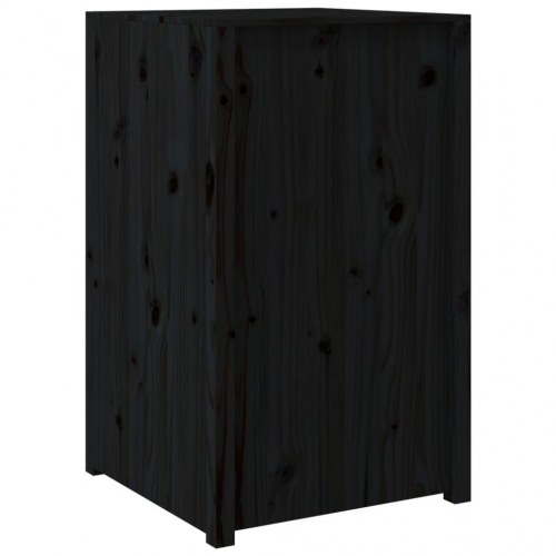 Udendørs køkkenskab 55x55x92 cm massivt fyrretræ sort