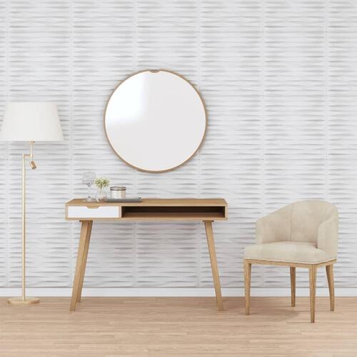 Vægpaneler 48 stk. 50x50 cm 12 m² XPS sten hvid