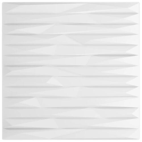 Vægpaneler 48 stk. 50x50 cm 12 m² XPS sten hvid