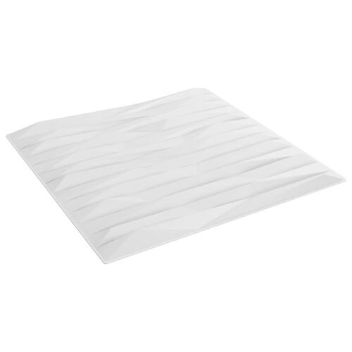 Vægpaneler 48 stk. 50x50 cm 12 m² XPS sten hvid